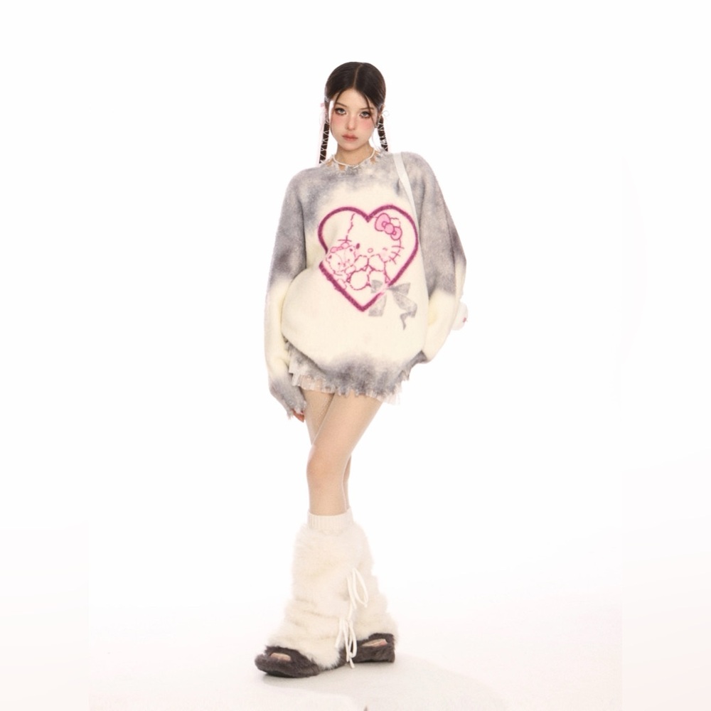 Faux mink Kitty sweater, size S-L - Picture 3 of 4